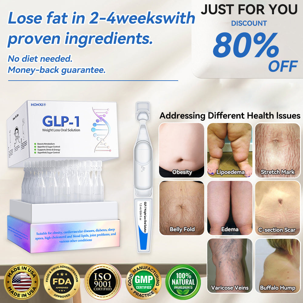 Honxi® GLP-1 Weight Loss Oral Solution ✅One dose a day — see results in 7 days👩⚕️Suitable for obesity, cardiovascular diseases, diabetes, sleep apnea, high cholesterol and blood lipids, joint problems, and various other conditions🚀