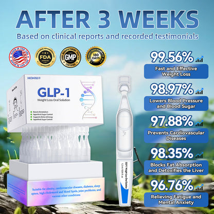 Honxi® GLP-1 Weight Loss Oral Solution ✅One dose a day — see results in 7 days👩‍⚕️Suitable for obesity, cardiovascular diseases, diabetes, sleep apnea, high cholesterol and blood lipids, joint problems, and various other conditions🚀