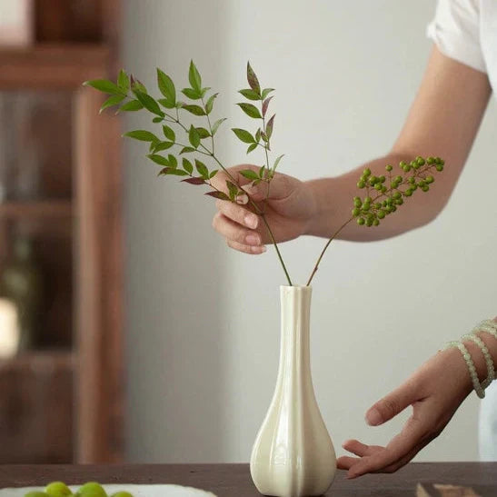 Handmade White Porcelain Mini Vase
