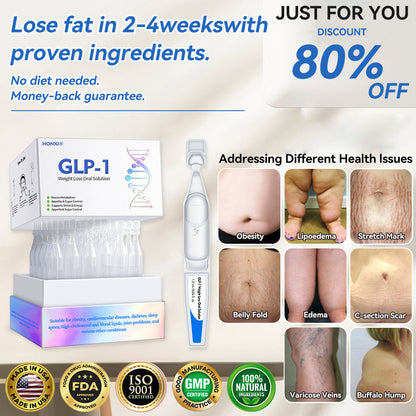 Honxi® GLP-1 Weight Loss Oral Solution ✅One dose a day — see results in 7 days👩‍⚕️Suitable for obesity, cardiovascular diseases, diabetes, sleep apnea, high cholesterol and blood lipids, joint problems, and various other conditions🚀